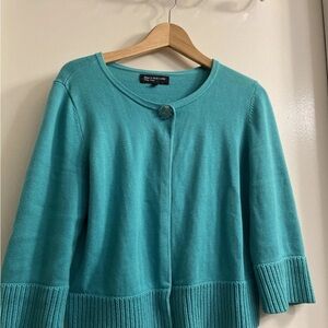 Jones New York Turquoise Cardigan Sweater